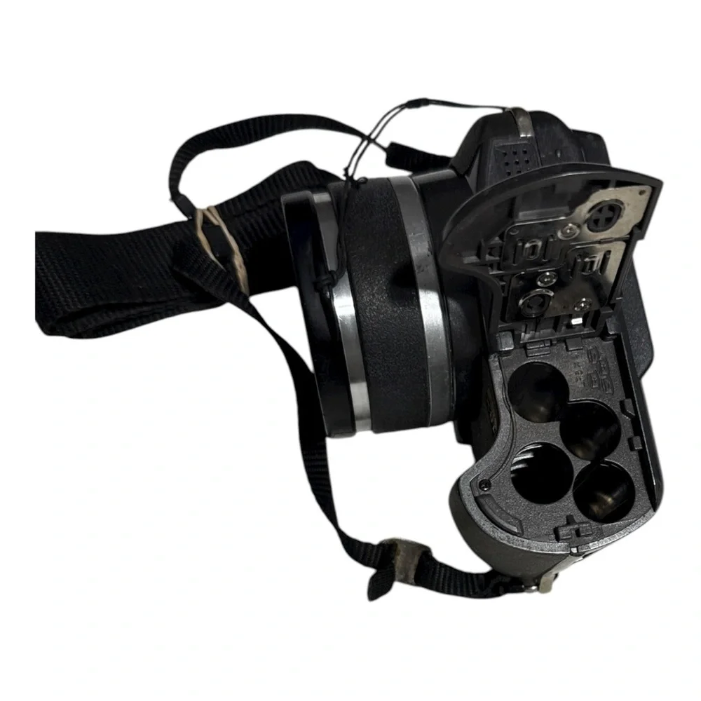 Olympus Black Digital Camera with Lens and Strap